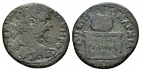 Thrace, Anchialus Septimius Severus, 193-211 Bronze 193-211, Æ 26.5mm., 9.41g. Laureate, draped and cuirassed bust r. Rev. Table bearing a prize crown...