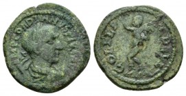 Thrace, Deultum Gordian III, 238-244 Bronze 238-244, Æ 24.5mm., 6.74g. Laureate, draped and cuirassed bust r. Rev. Satyr Marsyas standing l., r. hand ...