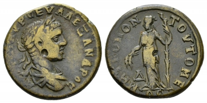Moesia, Tomis Severus Alexander, 222-235 Bronze 222-235, Æ 25.5mm., 10.42g. Laur...