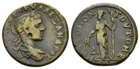 Moesia, Tomis Severus Alexander, 222-235 Bronze 222-235, Æ 25.5mm., 10.42g. Laureate, draped and cuirassed bust r. Rev. Demeter standing l., holding c...