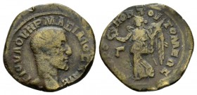 Moesia, Tomis Maximus Caesar, 235-238 Bronze 235-238, Æ 23.5mm., 5.94g. Barehead bust r. Rev. Nike advancing l., holding wreath and palm. Varbanov 552...