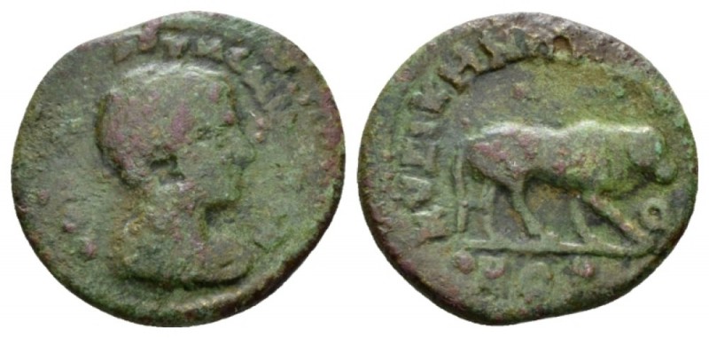 Mysia, Cyzicus Diadumenian, 218 Bronze 218, Æ 23mm., 6.04g. Draped and cuiraseed...