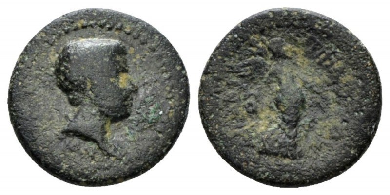 Ionia, Smyrna Britannicus, son of Claudius Bronze 41-55, Æ 18mm., 3.63g. Barehea...