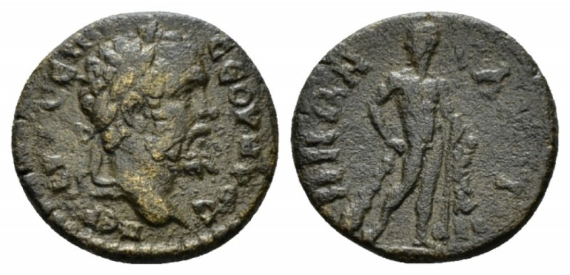 Lydia, Saitta Septimius Severus, 193-211 Bronze 193-211, Æ 17.5mm., 2.78g. Laure...