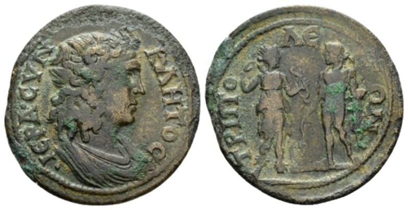 Lydia, Tripolis Pseudo-autonomous Bronze III cent., Æ 33mm., 15.46g. IEPA CVNKΛH...