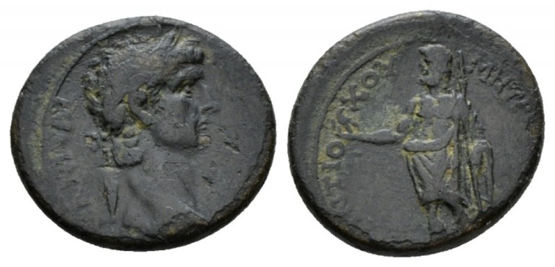 Phrygia, Aezanis Claudius, 41-54 Bronze 41-54, Æ 19.5mm., 4.42g. Laureate head r...