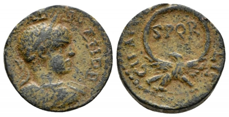 Judaea, Caesarea Marittima Severus Alexander, 222-235 Bronze 222-235, Æ 23mm., 9...