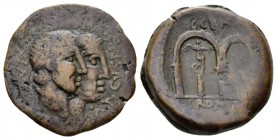 C. Marcius Censorinus. As circa 88, Æ 26.5mm., 14.76g. NVMA POMPILI – ANCVS MARCI Jugate heads r. of Numa Pompilius, bearded and Ancus Marcius, beardl...