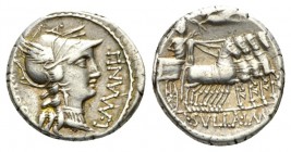 L. Cornelius Sulla Imperator with L. Manlius Torquatus Proquaestor Denarius mint moving with Sulla 82, AR 18.5mm., 3.98g. L·MANLI – PRO Q. Helmeted he...