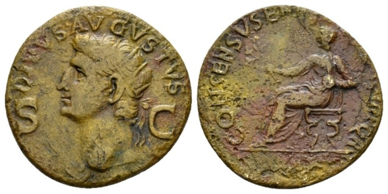 Divus Augustus. Dupondius 37-41, Æ 28mm., 9.57g. DIVVS AVGVTSVS S – C Radiate he...