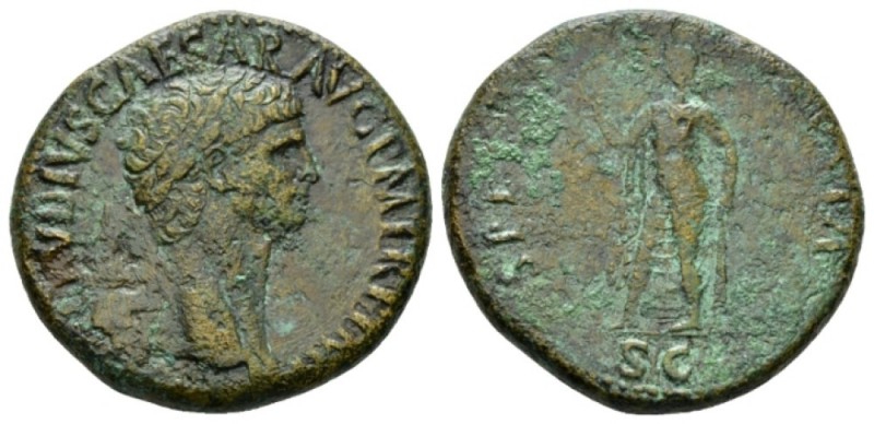 Claudius, 41-54 Sestertius 50-54, Æ 34.5mm., 24.90g. TI CLAVDIVS CAESAR AVG P M ...