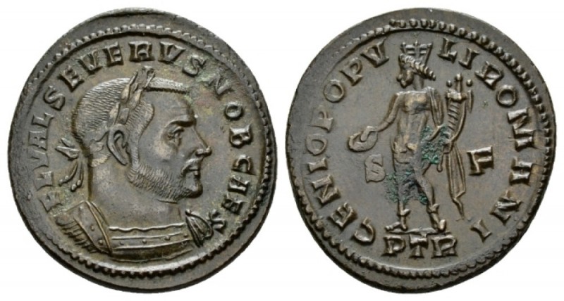 Severus II, 306-307 Follis Trier 307, Æ 27.5mm., 9.16g. FL VAL SEVERVS NOB CAES ...