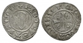 Bonaria (Cagliari), Giacomo II d'Aragona, 1323-1327 Alfonsino 1323-1327, billon 15.5mm., 0.54g. MIR 5. Piras 64.

Very rare. Very Fine.

 

In a...