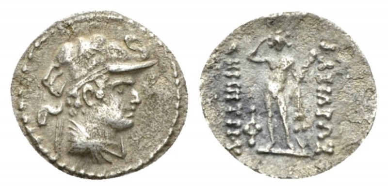 Bactria, Demetrios I Aniketos, circa 200-185 Obol circa 200-185, AR 12.5mm., 0.4...