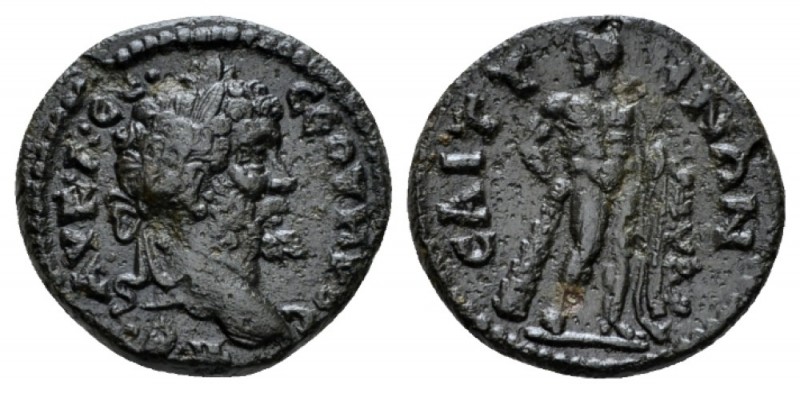 Lydia, Saitta Septimius Severus, 193-211 Bronze 193-211, Æ 19mm., 3.87g. Laureat...