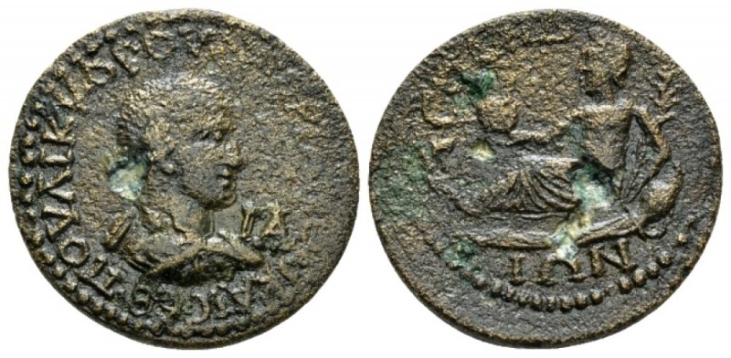 Pamphilia, Perge Valerian II Caesar, 253-255 Bronze 253-255, Æ 31mm., 16.87g. La...