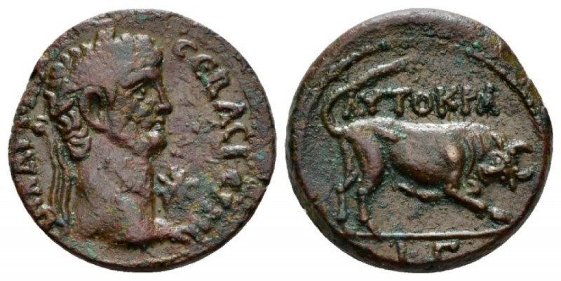 Egypt, Alexandria Claudius, 41-54 Diobol 42-43 (year 3), Æ 25mm., 10.00g. Laurea...