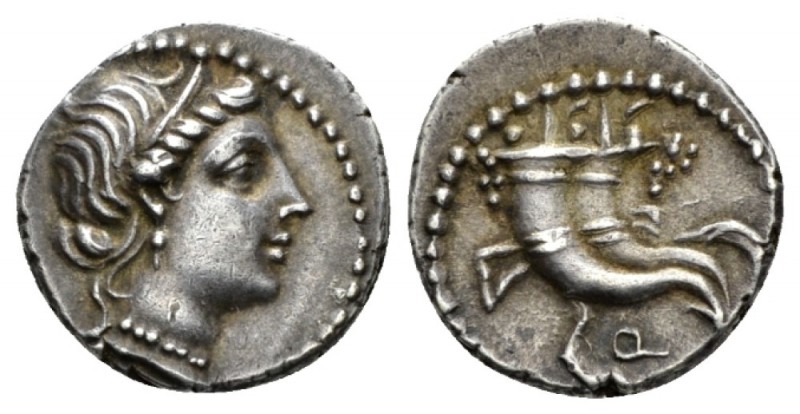 Q (L. Licinius Lucullus ?). Denarius uncertain mint 81, AR 17.5mm., 3.86g. Diade...