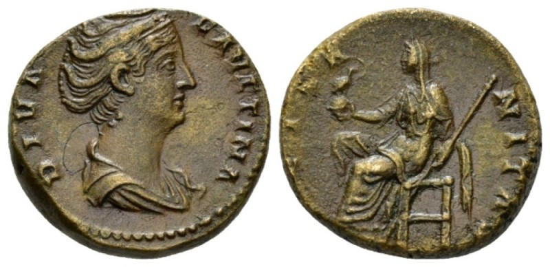 Faustina senior, wife of Antoninus Pius As After 141, Æ 24mm., 12.65g. DIVA AVG ...