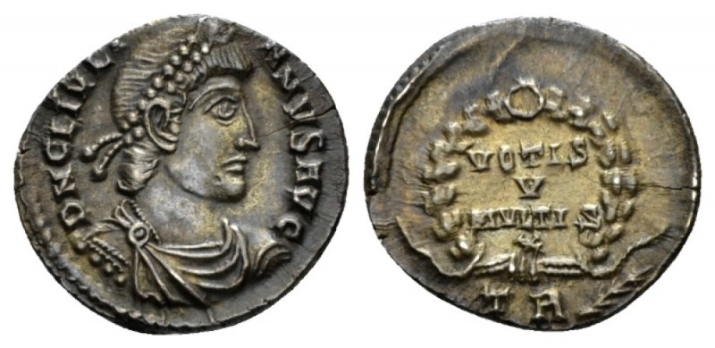 Julian II, 360-363 Siliqua Treveri 360-363, AR 18.5mm., 2.18g. D N C L IVLI ANVS...