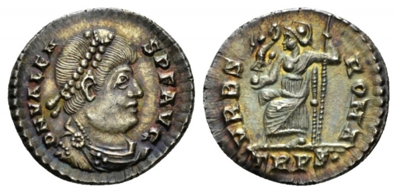 Valens, 364-378 Siliqua Treveri circa 367-375, AR 18mm., 2.31g. D N VALENS P F A...