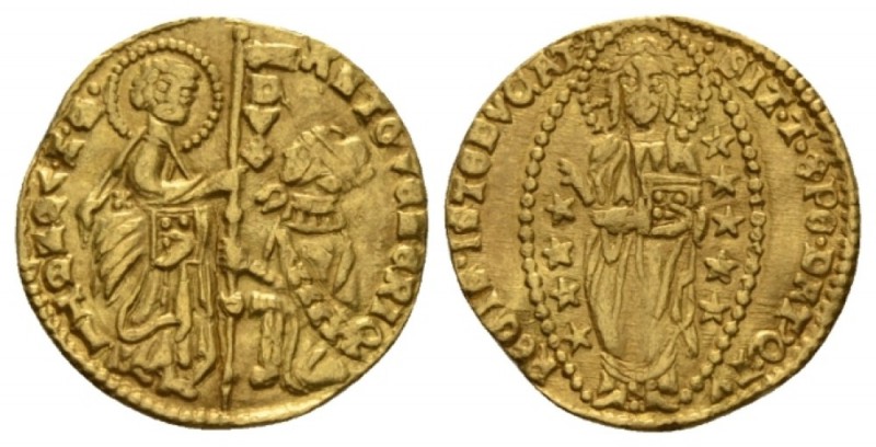 Venice, Antonio Venier, 1382-1400 Ducat 1382-1400, AV 20.5mm., 3.48g. St. Mark s...