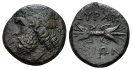 Sicily, Syracuse Bronze circa 289-287, Æ 21.5mm., 7.74g. Head of Zeus Eleutherios l. Rev. Thunderbolt. SNG Copenhagen 782. Calciati 148.

Dark brown...