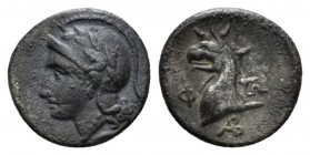 Ionia, Phocaea Hemidrachm circa 360, AR 13mm., 2.03g. Ionia, Phokaia Hemidrachm circa 360 BC, AR 13mm, 2.03g. Head of Athena r., wearing crested helme...