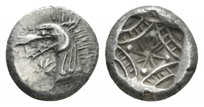 Caria, Uncertain mint Tetrobol circa 510-490, AR 12mm., 2.08g. Caria, circa 510-...