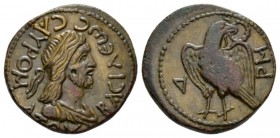 Bosporus, Sauromates II, circa 174-210 144 Units circa 193-196, Æ 26.5mm., 11.77g. Diademed and draped bust r. Rev. Eagle standing l., head r., holdin...