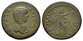 Paphlagonia, Germanicopolis Julia Domna, wife of Septimius Severus Bronze circa 193-211, Æ 23.5mm., 7.15g. Draped bust r. Rev. Nike advancing r.; hold...