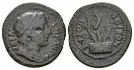 Caria, Aphrodisias Septimius Severus, 193-211 Bronze Time of Hadrian-S. Severus, Æ 25mm., 5.89g. Bare head of Demos r. Rev. Three branches set on alta...