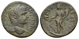 Pamphilia, Perga Caracalla, 198-217 Bronze circa 198-217, Æ 25.5mm., 10.33g. Laureate bust r. Rev.Tyche standing l., holding rudder and cornucopia. BM...