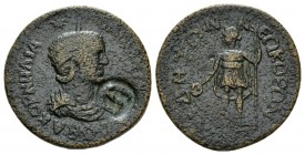 Pamphilia, Side Salonina, wife of Gallienus Bronze circa 254-258, Æ 28.5mm., 15.03g. Draped bust right, wearing stephane; in front, I Rev. CΙΔΗΤΩΝ ΝΕΩ...