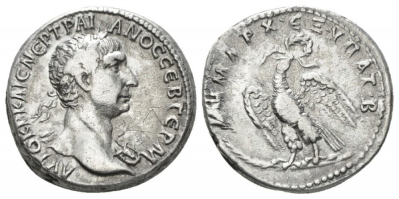 Phoenicia, Tyre Trajan, 98-117 Tetradrachm circa 98-99, AR 26mm., 15.20g. Laurea...