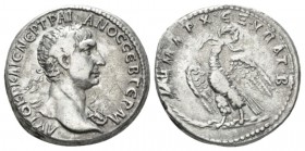 Phoenicia, Tyre Trajan, 98-117 Tetradrachm circa 98-99, AR 26mm., 15.20g. Laureate bust r., wearing eagis. Rev. Eagle standing r. on stalk of wheat wi...