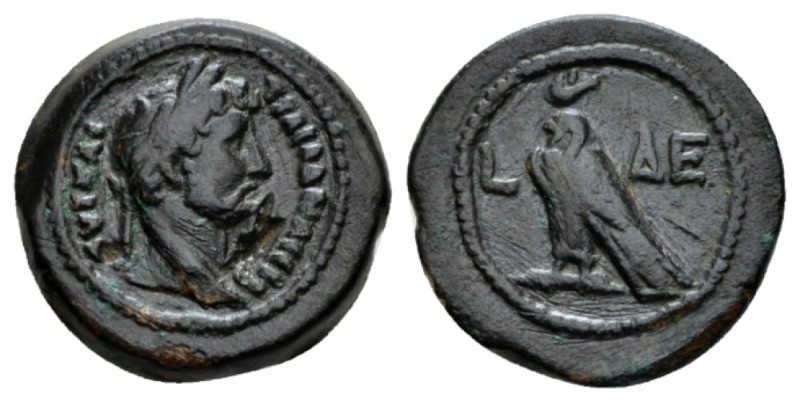 Egypt, Alexandria Hadrian, 117-138 Obol circa 125-126 (year 10), Æ 19.5mm., 5.28...