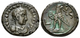 Egypt, Alexandria Valerian I, 253-260 Tetradrachm circa 258-259 (year 6), billon 23.5mm., 10.72g. Laureate, draped and cuirassed bust r. Rev. Eagle st...