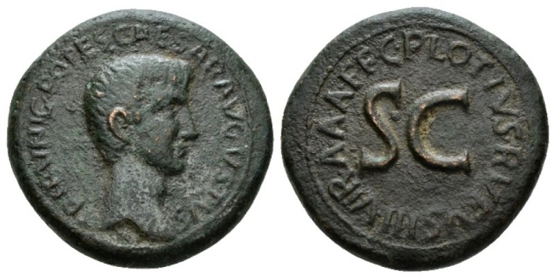 Octavian as Augustus, 27 BC – 14 AD Dupondius circa 15 BC, Æ 29mm., 17.87g. Bare...