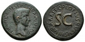Octavian as Augustus, 27 BC – 14 AD Dupondius circa 15 BC, Æ 29mm., 17.87g. Bare head r. Rev. Legend around SC. C – cf. 504 (As). RIC – cf. 389 (As)....