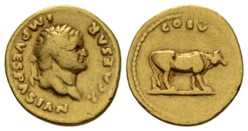 Titus Caesar, 69-79 Aureus circa 76, AV 19.5mm., 7.10g. T CAESAR IMP VESPASIANVS...