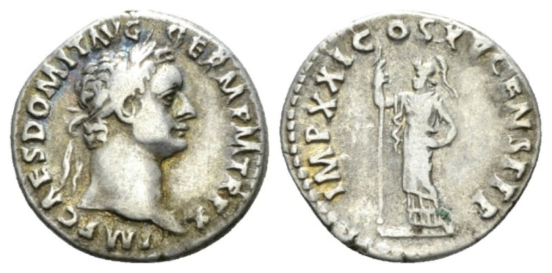Domitian, 81-96 Denarius circa 90-91, AR 18.5mm., 3.08g. IMP CAES DOMIT AVG GERM...