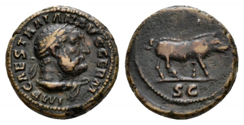 Trajan, 98-117 Quadrans circa 98-102, Æ 15.5mm., 3.24g. IMP CAES TRAIAN AVG GERM...