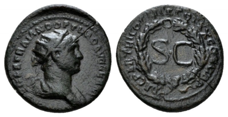 Trajan, 98-117 Semis Rome for circulation in Syria circa 116, Æ 19.5mm., 4.91g. ...