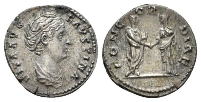 Faustina senior, wife of Antoninus Pius Denarius After 141, AR 17mm., 2.82g. DIV...