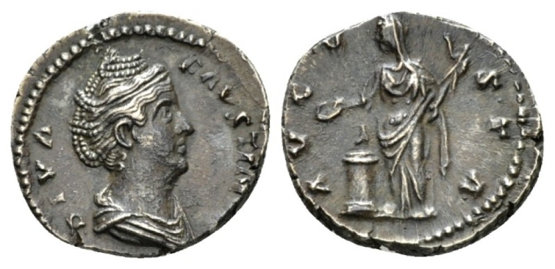 Faustina senior, wife of Antoninus Pius Denarius after 141, AR 18mm., 3.01g. DIV...