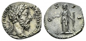 Marcus Aurelius, 161-180 Denarius circa 169-170, AR 18mm., 3.43g. Laureate head r. Rev. Diana standing l., holding bow and arrow. RIC 212. C 130.

L...