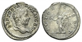 Geta, 209-212 Denarius circa 210-212, AR 18.5mm., 3.17g. P SEPT GETA PIVS AVG BRIT Laureate head r. Rev. VICTORIAE BRIT Victory standing l., holding w...