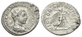 Elagabalus, 218-222 Antoninianus circa 218-222, AR 24.5mm., 5.00g. IMP CAES M AVR ANTONINVS AVG Radiate, draped and cuirassed bust right. Rev. VICTOR ...