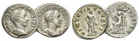 Gordian III, 238-244 Lot of two Denarii circa 214-243, AR 20.5mm., 5.97g. Lot of two denarii. RIC 130. C. 340 and RIC 116. C 403.

Good Very Fine
...